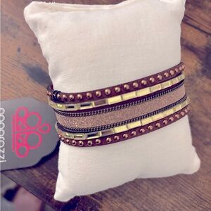 Paparazzi Brown and Gold Multi-Layer Bracelet